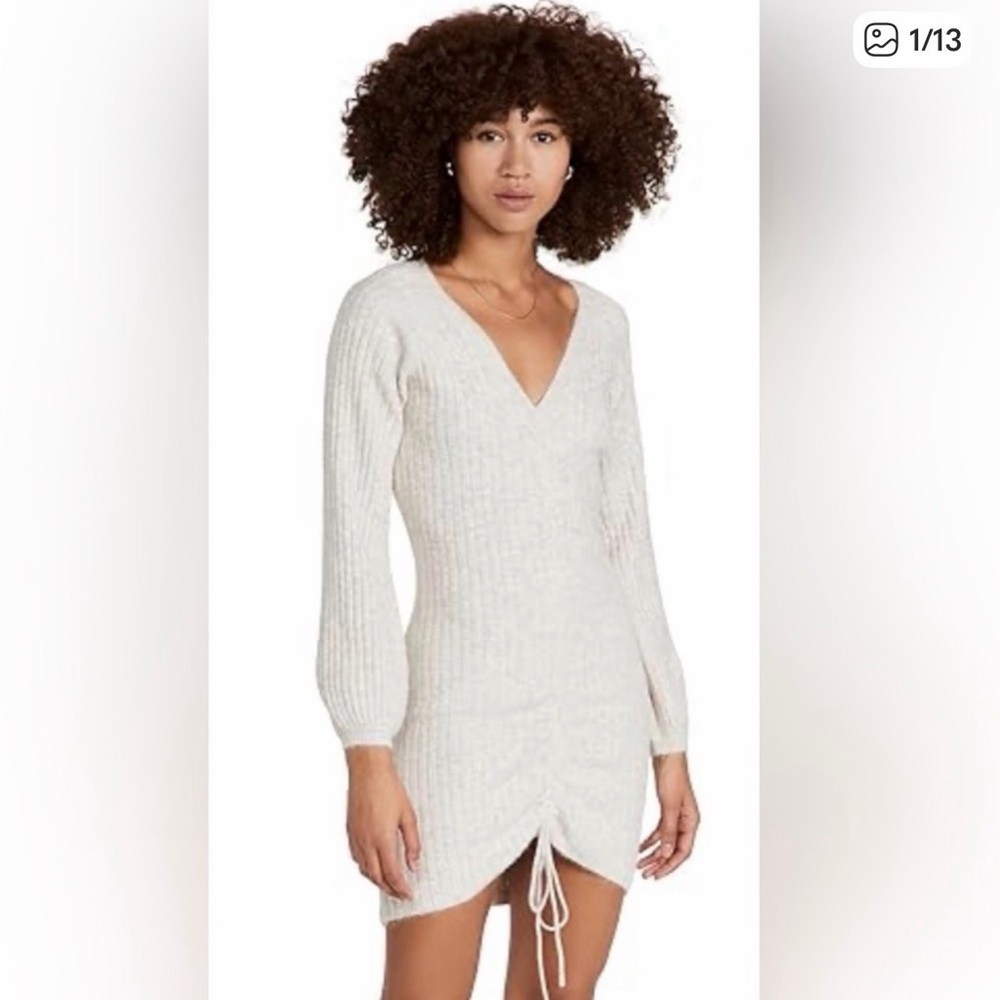 Steve Madden Ribbed Sweater Dress in Black